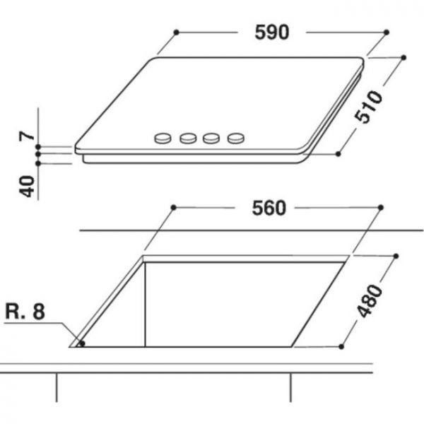 Варочная поверхность газовая Whirlpool GMF 6412/IX GMF 6412/IX фото