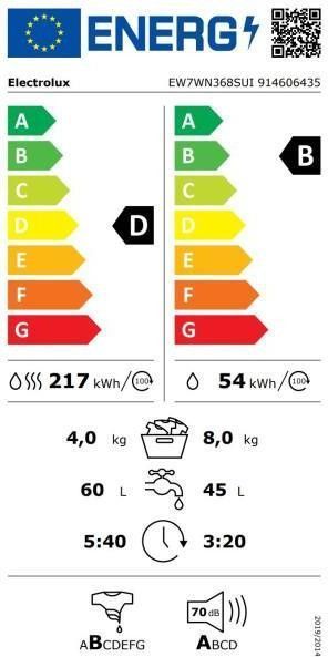 Прально-сушильна машина автоматична Electrolux EW7WN368SUI &ndash; фото
