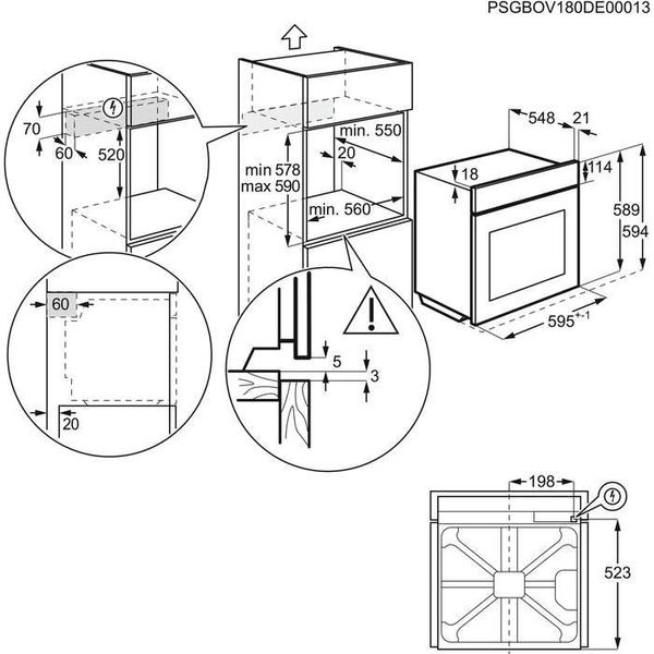 Духовка электрическая Electrolux EOF5C50Z 944068222 фото