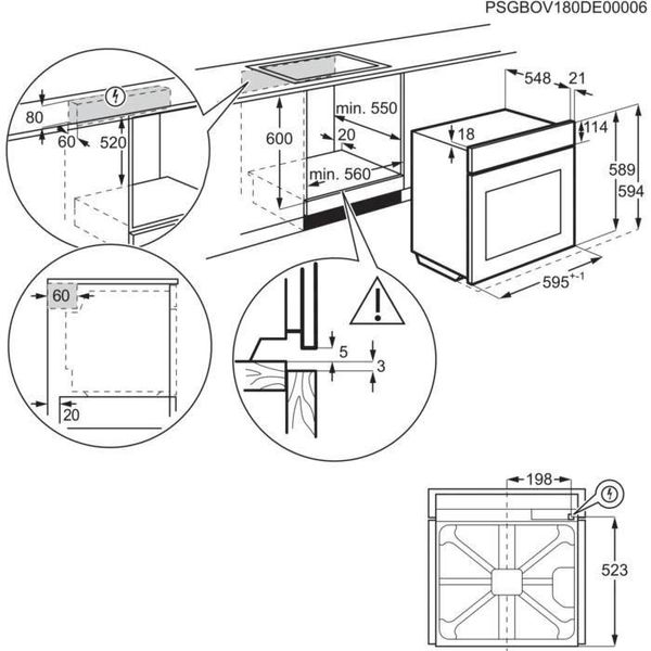 Духовка электрическая Electrolux EOF5C50Z 944068222 фото