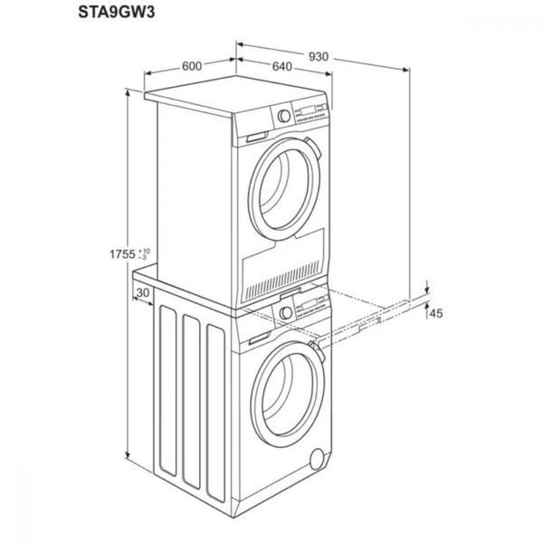 Комплект для установки в колонну Electrolux STA9GW3 &ndash; фото