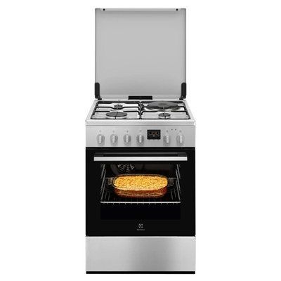 Плита комбинированная Electrolux LKM660223X, нержавеющая сталь, 60x60 см &ndash; фото