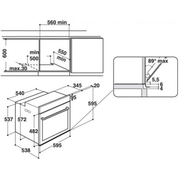 Духовка электрическая Whirlpool W7 OM4 4S1 C W7 OM4 4S1 C фото