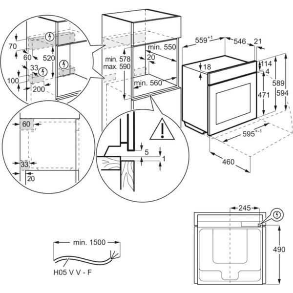 Духовка електрична Electrolux EOF5F50BX &ndash; фото