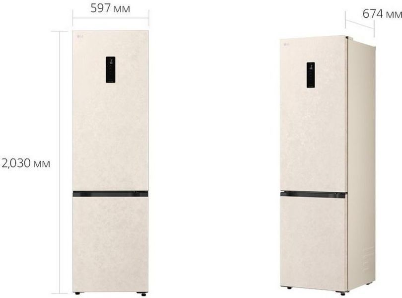 Холодильник з морозильною камерою LG GC-B509EETM &ndash; фото