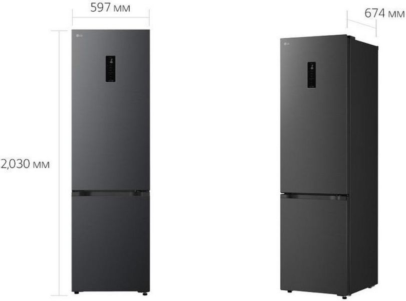 Холодильник з морозильною камерою LG GC-B509ETTM &ndash; фото