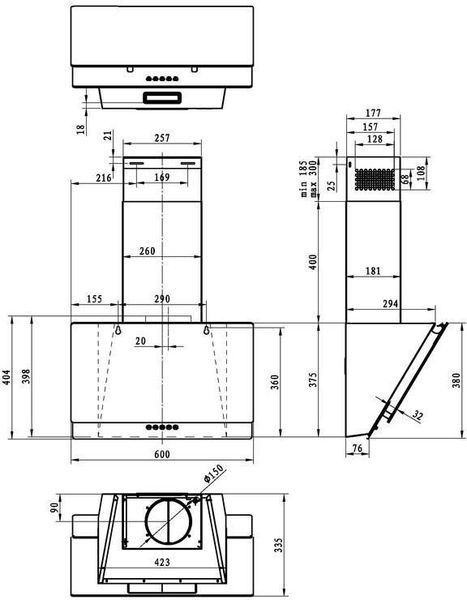 Похила витяжка Gorenje WHI629EB &ndash; фото