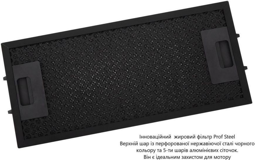 Витяжка вбудована Interline WIND BL A/60/GL/ST &ndash; фото