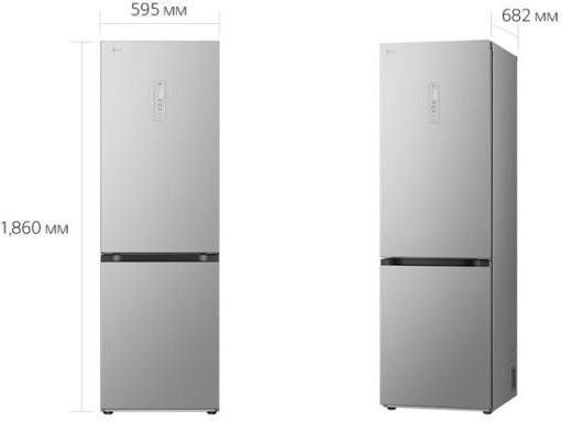 Холодильник з морозильною камерою LG GC-B459FNPW &ndash; фото