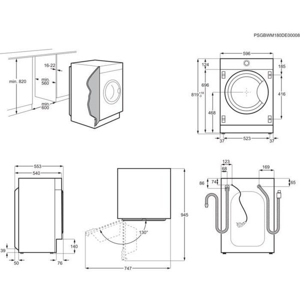 Прально-сушильна машина автоматична Electrolux EW7W368SIU 914606422 фото