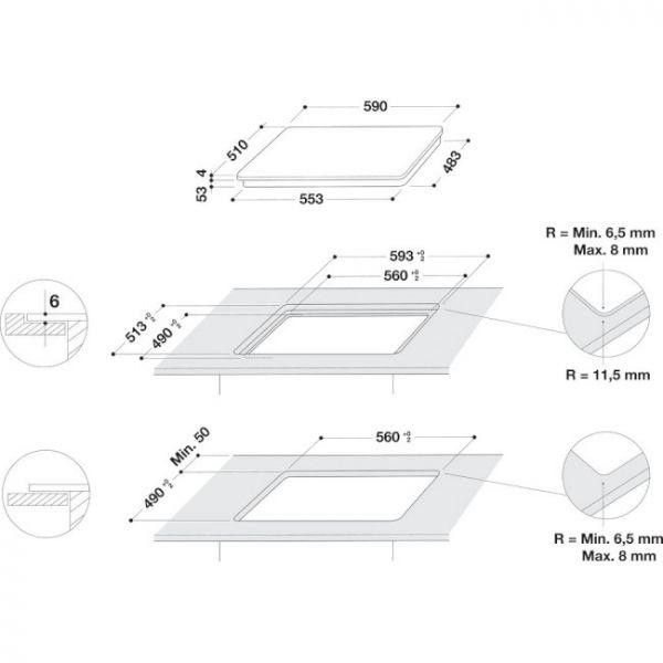 Варочная поверхность электрическая Whirlpool SMC 604 F/NE 869991041210 фото