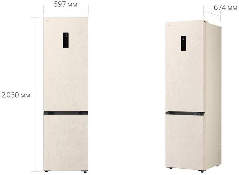 Холодильник з морозильною камерою LG GC-B509EELM &ndash; фото